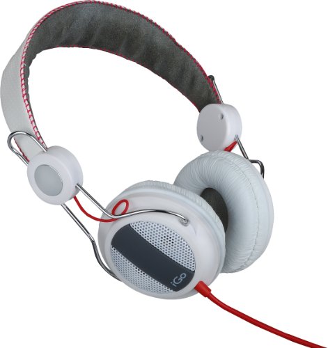iGo 02-9009-00 Miami On-Ear Kopfh&ouml;rer mit Mikrofon wei&szlig;/rot Preisvergleich