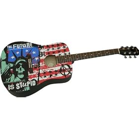 Fender Kozik Punk Age Acoustic Guitar Black w/Skull Rosewood Fretboard