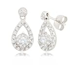 14k White Gold Teardrop Diamond Earrings (1/2 cttw, I-J Color, I1-I2 Clarity)