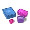 Bento Buddies 2.0 Set of 4 Lidded Containers, Purple Party
