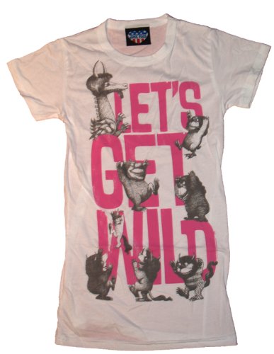 Where The Wild Things Are Get Wild Junk Food Brand Vintage Style Soft Juniors Babydoll T-Shirt Tee