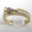14K Yellow Gold Natural Champagne and White Diamond Ring