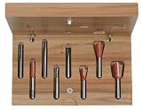 CMT 800.500.11 8-Piece Dovetail & Straight 1/4 Shank Router Bit Set