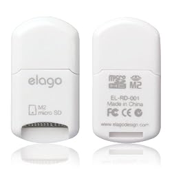 ELAGO Mobile Micro SD & M2 Reader (EL-RD-001,White)