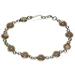 Birthday Gift Ideas - Silver Bracelet made of Rose Quartz Gemstone 6.75 inches (gnklcs276brclt) ~ ShalinCraft