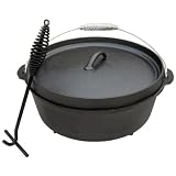 Produkt-Bild: 6 QT Dutch Oven Topf, Kochtopf aus Gusseisen, Gusstopf, Br&auml;ter