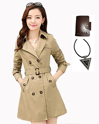 〔 エンヘルア 〕 enHelA トレンチ コート ジャケット アウター ブルゾン コー デ ディ ネート ロング カジュアル 結び方 ベージュ ブラック レッド ライン ベルト レディース 大きい サイズ 【 全部で3点セット 】
