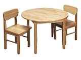 Gift Mark Round Children table, Natural