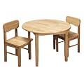 Gift Mark Round Children table, Natural
