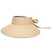 Pineapple&Star Vienna Visor Womenâ€™s Summer Sun Straw Foldable Hat UPF 50+ (Beige)