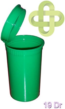 Case of 225 Bottles - 19 Dram Opaque Empty Squeeze Top Pop Bottles Vials Medical Cannabis Pot Weed Ganga 420 Open Rx Pill Bottles Prescription Crafts Coins Storage Medicine Containers
