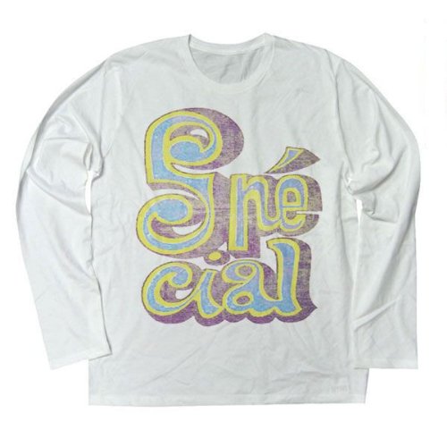 古着のテイストをリアルに表現。 色あせたような加工がかかった技ありデザイン ロングスリーブ Tシャツ Special