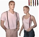3/4 Thin SATIN Skinny Suspenders by CTM *Less than an Inch Wide*