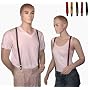 3/4" Thin SATIN Skinny Suspenders by CTM *Less than an Inch Wide*