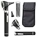 Fiber Optic Mini Otoscope Set - Medical Diagnostic Examination Set - Pocket Size - (BLACK)
