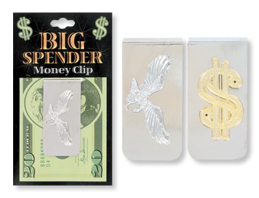 Big Spender MONEY CLIP - Dad, Grandpa, Flag, Eagle, $ & Racing!