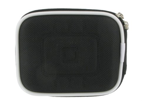 rooCASE Med Nylon Hard Shell (Black) Case for Canon PowerShot SD980IS Digital Camera Silver