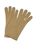 Roberto Cavalli - Roberto Cavalli Swarovski Crystal Logo Camel Knit Wool Gloves
