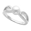 14K White Gold Akoya Cultured Pearl Ring - 6.00mm