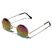 Tedd Haze 60's John Lennon Brille gold rainbow mit Brillen Beutel