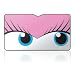 mAuto 3061 Pretty Pink Eyes Car Sun Shade, Reversible in Silver 27.6