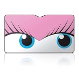 mAuto 3061 Pretty Pink Eyes Car Sun Shade, Reversible in Silver 27.6
