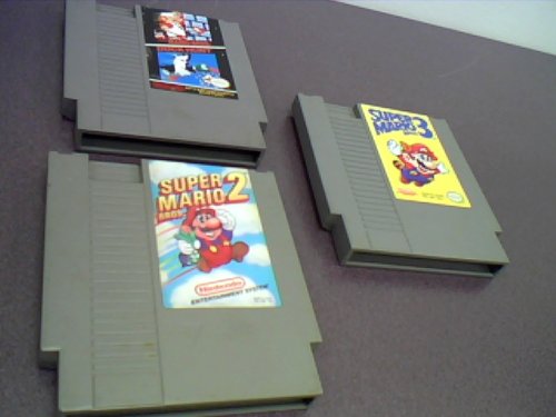Nes Nintendo 4 game Combo Pack:Super Mario Bros./Duck Hunt Combo, Super Mario Bros. 2, Super Mario Bros. 3 Video games Cartridges (8-Bit NES Version)