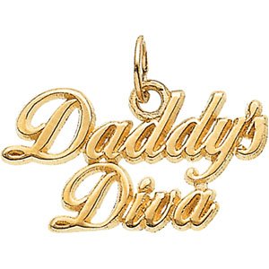 14K Yellow Gold Teen Daddy’s Diva Pendant This Item Is Approximately   1.3 grams (Free Shipping)