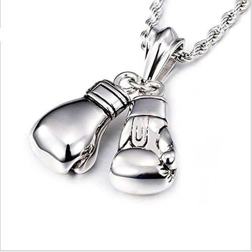 316L titanium steel boxing gloves men's pendants accessories -1pcs