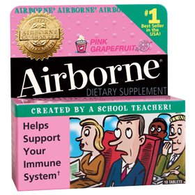 Airborne PG-6 6-PACK Airborne Pink Grapefruit 10ct Tablets - 6 Pack