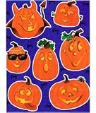 Halloween Pumpkins - 7 Window Clings / Decals