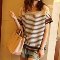 (フルールドリス)Fluer de lis エスニック エスニック風 ボーダー tシャツ カットソー トップス インナー ネイビー カジュアル アパレル レディース ファッション 服 2786