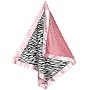 JoJo Designs Baby Blanket - Pink and Zebra Print Minky Dot Chenille and Satin