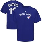 MLB Youth Toronto Blue Jays Jose Bautista Deep Royal Short Sleeve Basic Tee By Majestic (Deep Royal, Medium)