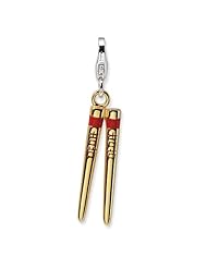 New Amore La Vita Sterling Silver 3-D Chopsticks Charm with Lobster Clasp