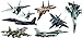 Fighter Jets Giant (8 pcs) Stickers - Removable and repositionable Wall Decals Wall Art for Any Kids Room.