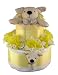 Yellow Dog 2 Tier Diaper Cake w/ Pampers Swaddlers, Small Lovie Blanket & Wrist Rattle, and Precious Cargo Baby Apparel and Accessories