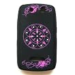 RIM BlackBerry Storm 9530 Thunder 9500 Black Laser Skin Case Silicone Protector with Diamonds "Pink Roses" Design