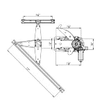 1996-2007 FORD TAURUS LH FRONT (DRIVER SIDE) POWER WINDOW REGULATOR ASSEMBLY by TYC