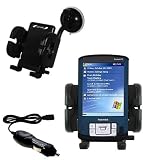 Toshiba e405 Flexible Auto Windshield Holder with Car Charger - Uses Gomadic TipExchange