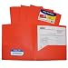 C-Line Two-Pocket Heavyweight Poly Portfolio, For Letter Size Papers, Includes Business Card Slot, 1 Case of 25 Portfolios, Orange (33952)