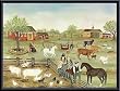 Art Poster Metal Framed Print - Down on the Farm - Artist: Martha Cahoon- Poster Size: 18 X 24
