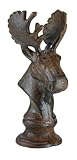 Rustic Cast Iron Moose Head Statue Garden Doorstop Buck