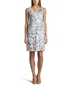 London Times Women's Sleeveless Shuttertuck Dress,Grey/Silver,8