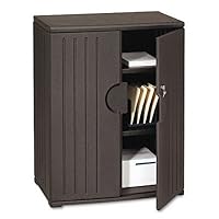 Iceberg 92561 Officeworks Cabinet, 1 Adjustable/1 Fixed Shelf, 36 x 22 x 46, Black