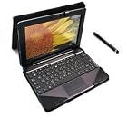 Bluecell Black color leather case cover stand for Asus TF201 Eee Pad Transformer Prime Tablet & Docking Keyboard + universal stylus pen