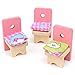 KINGSO Wooden Miniature Furniture Set Doll House Kids Toy Gift Dining Room
