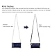 Belfen Women Smartphone Leather Zipper Clutch with removable Wristlet (Navy blue)