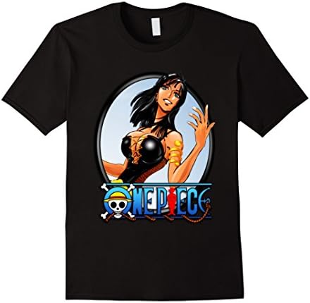 Men's One Piece Anime - Robin Luffy T-Shirt Large Black