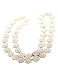 18kt Solid Gold Moonstone Necklace Women Jewelry